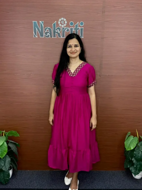Vichitra Silk Designer Frock