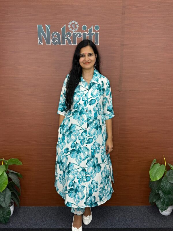 N838-1 Floral Print A-line Co-ord Set (2pc set)