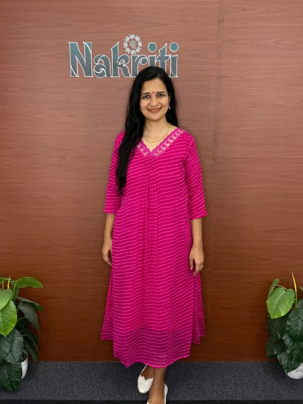 N991-2 Georgette A-line kurti