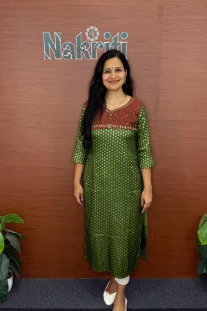 Banarasi silk partywear kurti