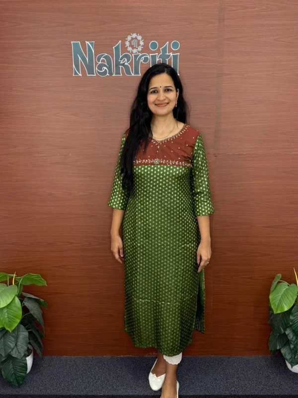 Banarasi silk partywear kurti