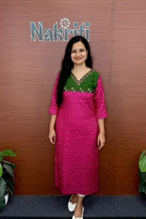 Banarasi silk partywear kurti