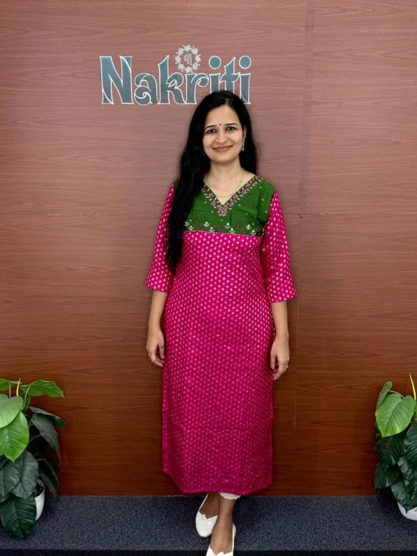 Banarasi silk partywear kurti
