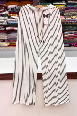 Popcorn palazzo with stripes design