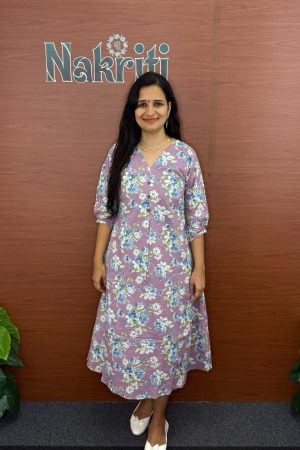 Casual pure cotton A line kurti
