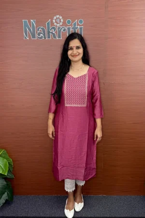 Embroidered Kurti with lining