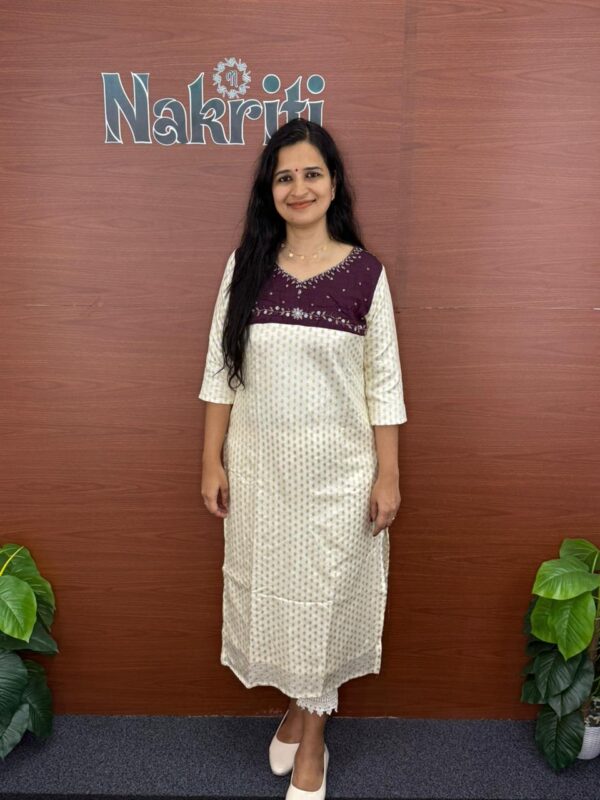 N1118-4 Banarasi silk partywear kurti