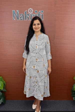 Western wear printed A line kurti