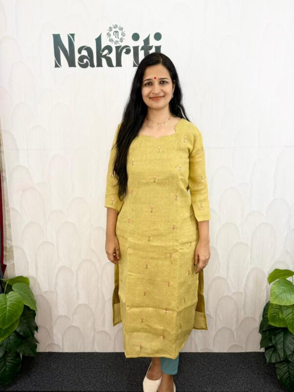 Linen cotton casual kurti