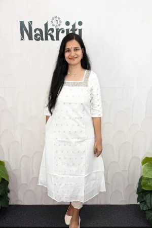 Banarasi silk partywear kurti