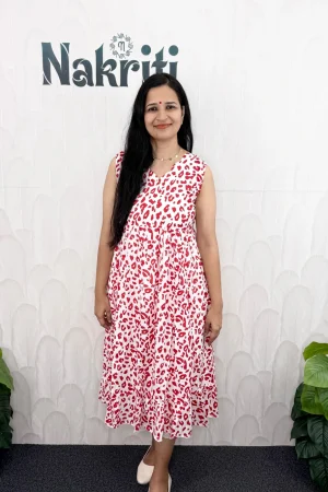 Printed crush georgette frock
