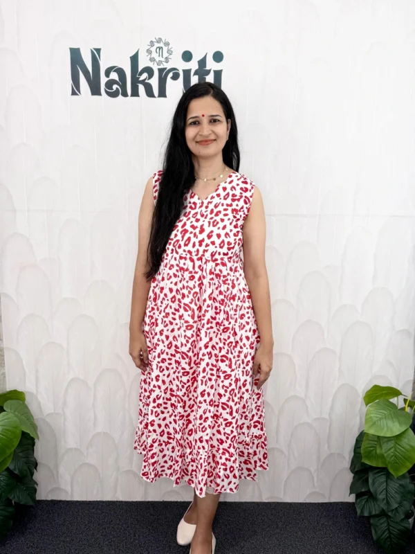 Printed crush georgette frock