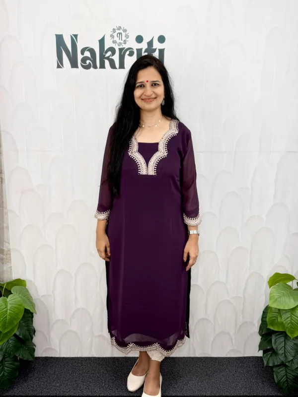 N1116-19 Georgette designer kurti