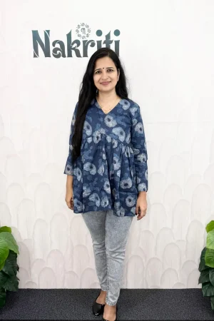 Printed cotton short kurti