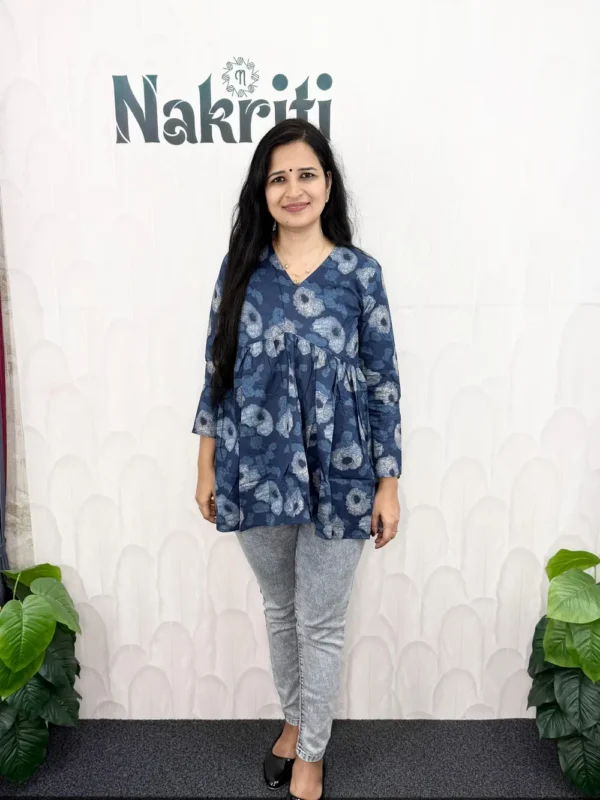 Printed cotton short kurti