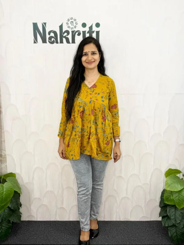 Printed cotton short kurti