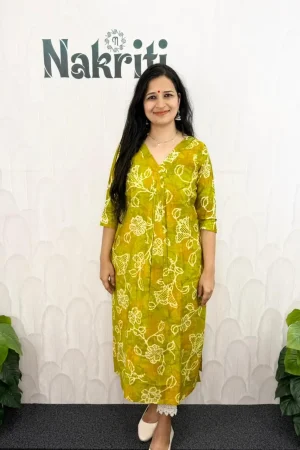 Muslin silk kurti with lining