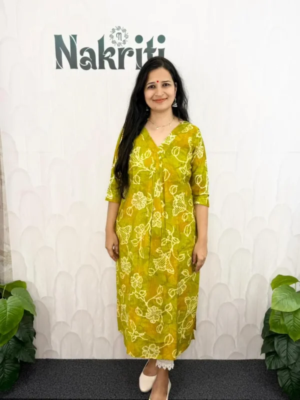 Muslin silk kurti with lining