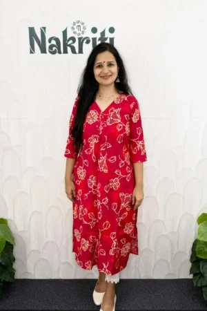 Muslin silk kurti with lining