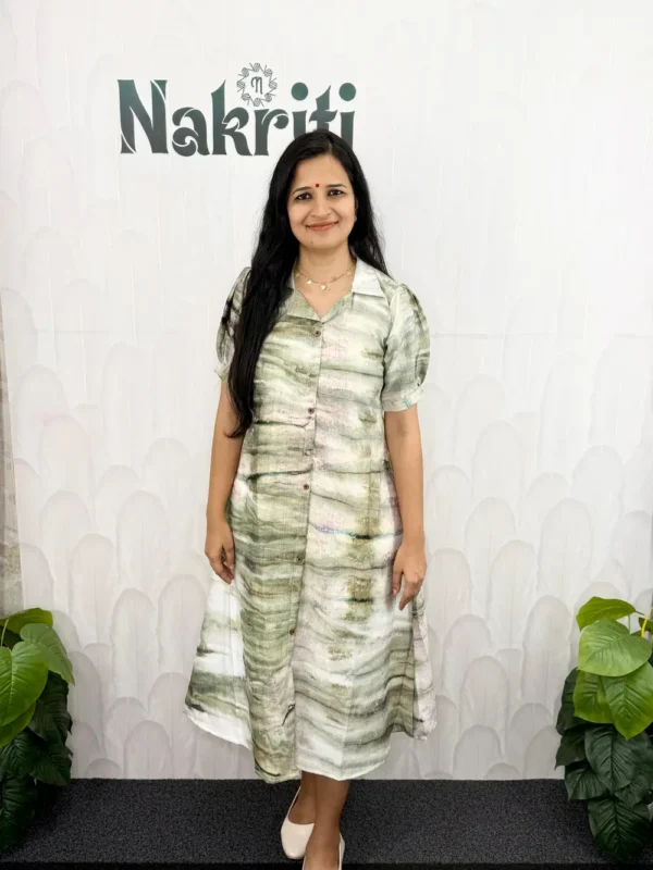Crush silk A line kurti