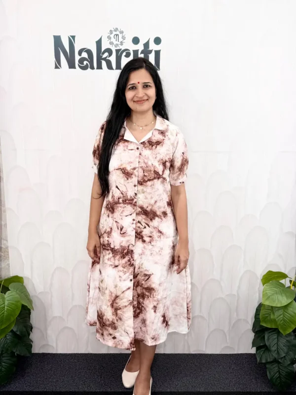 Crush silk A line kurti