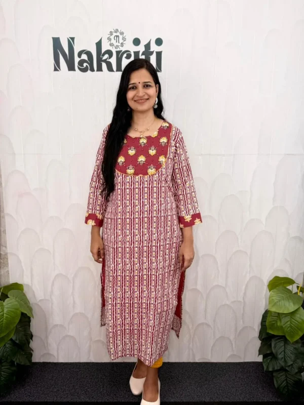 N1342-2 Designer pure cotton kurti