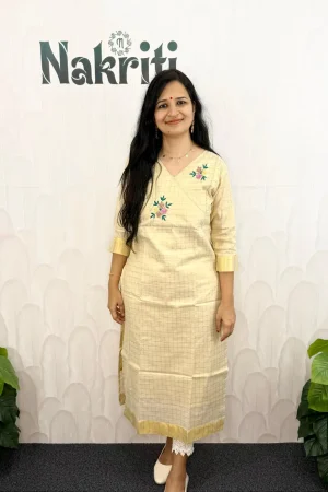 Traditional tissue silk kurti