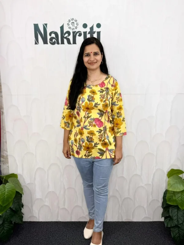 Printed cotton short kurti