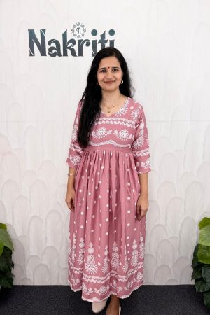 Printed chiffon frock