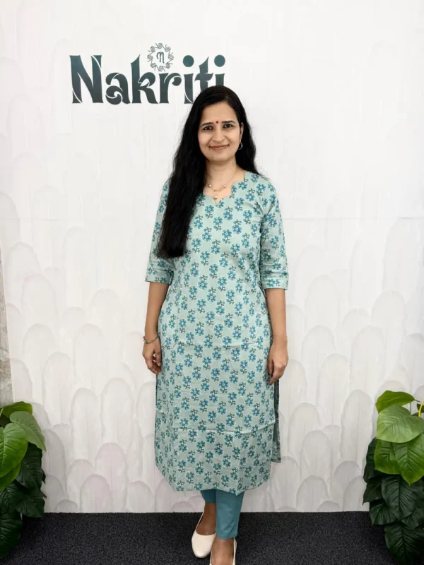 N1468 Casual pure cotton kurti(SALE)