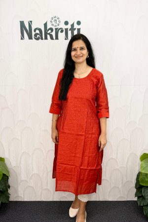 Raw silk cotton kurti
