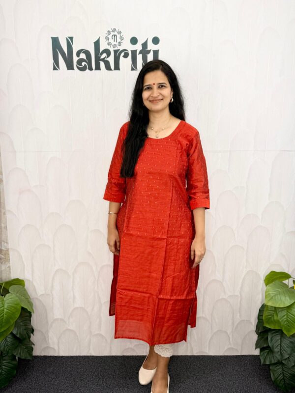 Raw silk cotton kurti