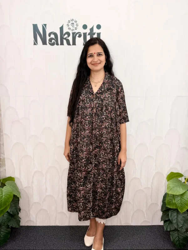 N1472 Floral print A line kurti