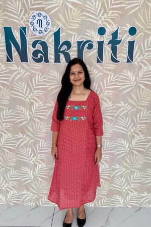 Hakoba embroidered cotton kurti