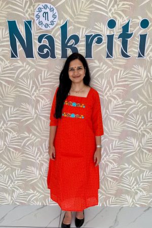 Hakoba embroidered cotton kurti