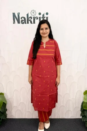 Pure handloom Cotton Co-ord Set (2pc Set)