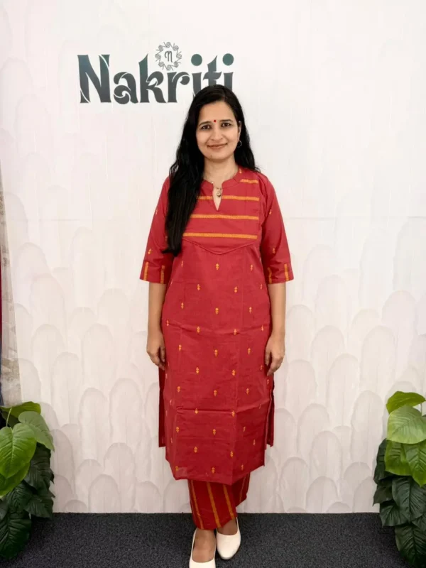 Pure handloom Cotton Co-ord Set (2pc Set)