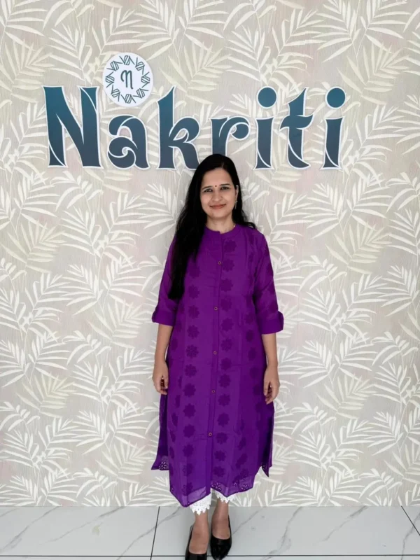 Hakoba a line cotton kurti