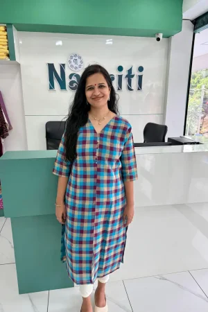 Checked cotton kurti