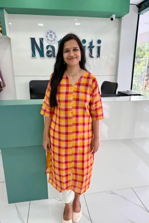 Checked cotton kurti