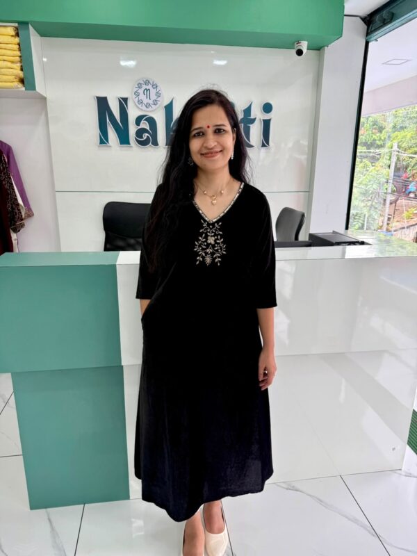 Velvet designer kurti