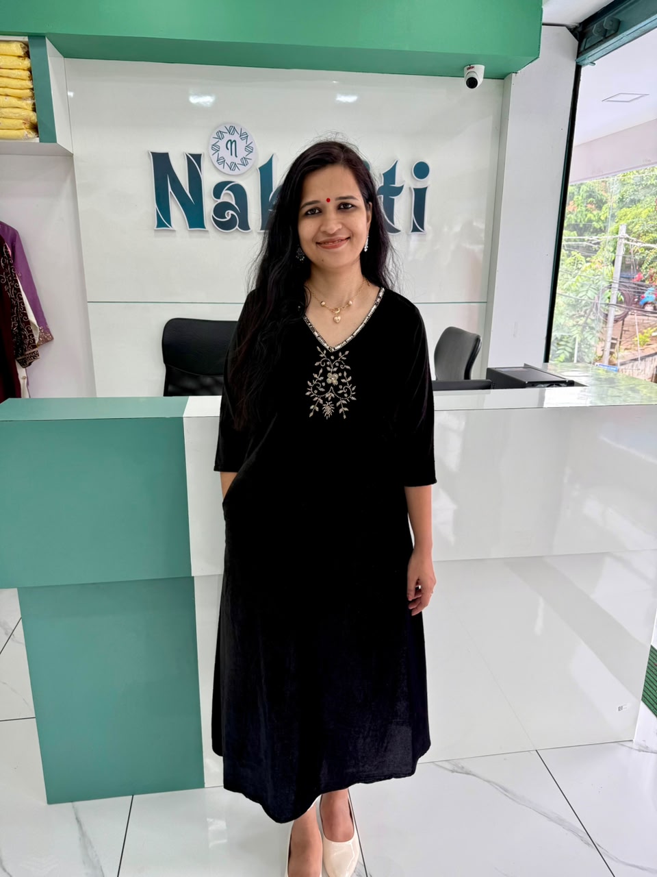 Velvet designer kurti