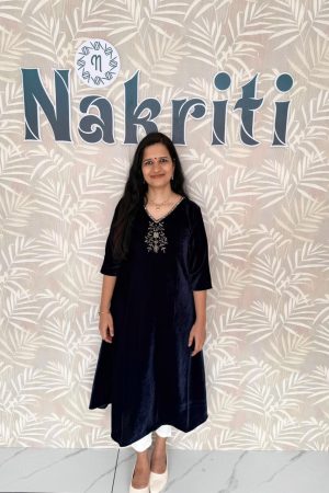 Velvet designer kurti
