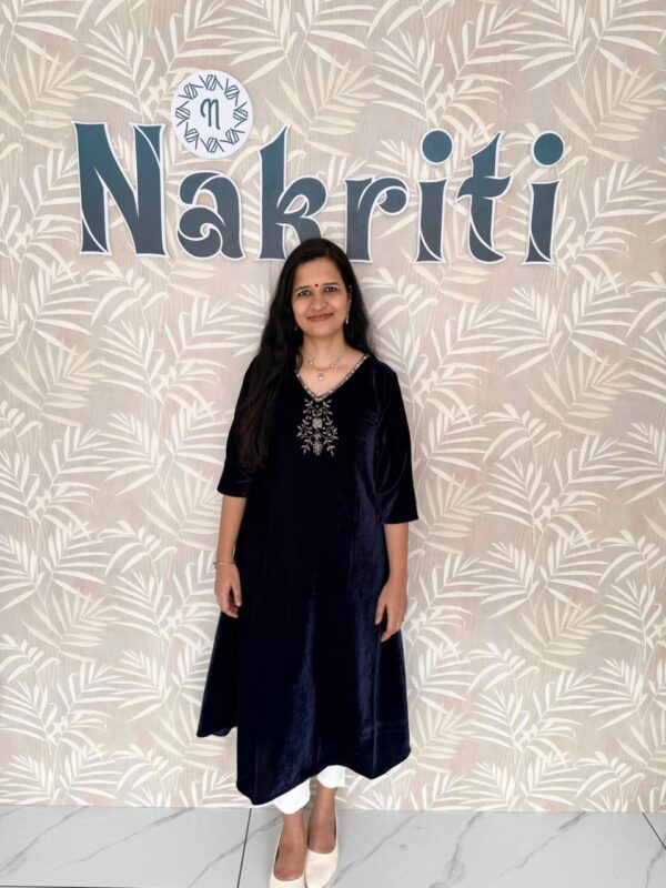 Velvet designer kurti
