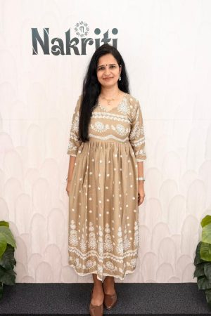 Printed chiffon frock