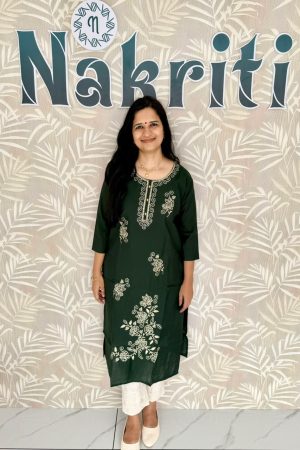 Soft silk designer kurti with lining