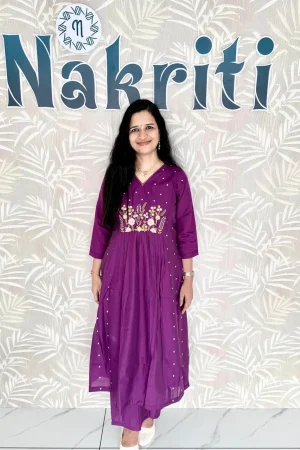 Embroidered soft silk Co-ord Set (2pc Set)