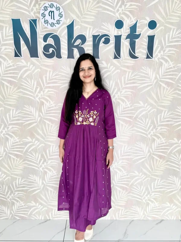 Embroidered  soft silk Co-ord Set (2pc Set)