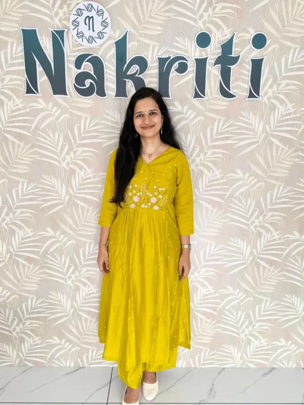 Embroidered  soft silk Co-ord Set (2pc Set)