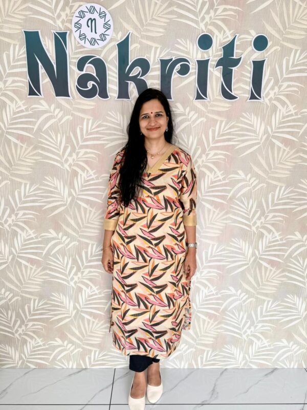 Tissue silk kurti with cotton lining